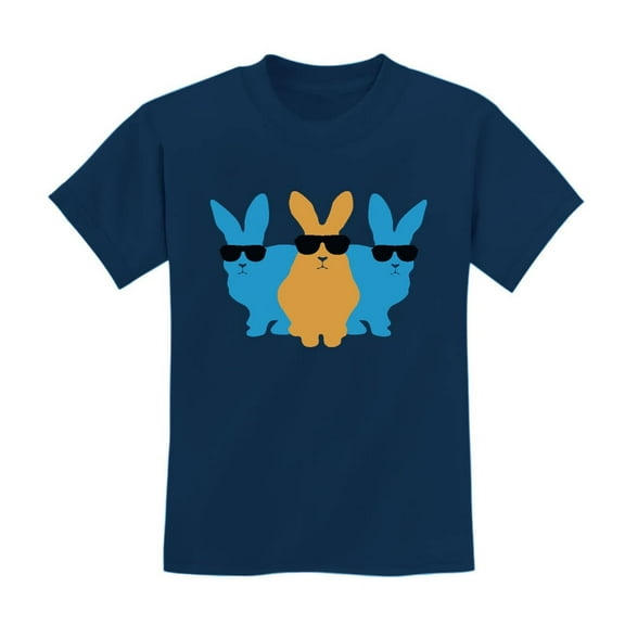 Tstars Boys Unisex Easter Holiday Shirts Easter Bunny Hip Trio Bunnies Kids Happy Easter Party Shirts Humor Funny Easter Gifts for Boy Kids T Shirt