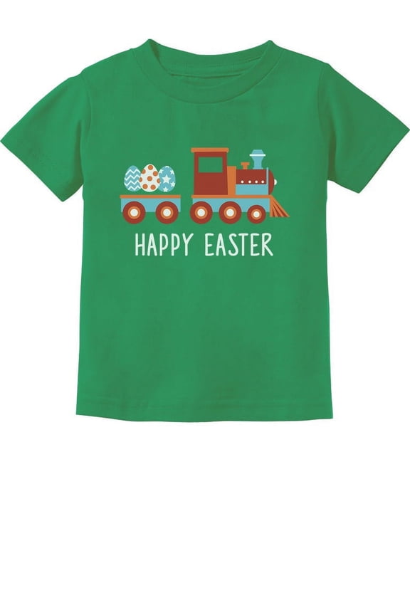 Boys Unisex Easter Holiday Shirts Easter Eggs Hunt Easter Train Kids Happy Easter Party Shirts Easter Gifts for Boy Toddler Infant Kids T Shirt