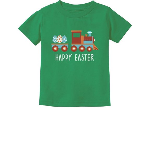 Tstars Boys Unisex Easter Holiday Shirts Easter Eggs Hunt Easter Train Kids Happy Easter Party Shirts Easter Gifts for Boy Toddler Infant Kids T Shirt