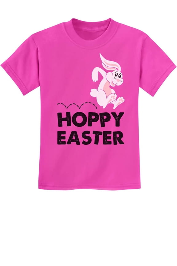 Boys Unisex Easter Holiday Shirts Hoppy Easter Tee Cute Bunny Kids Happy Easter Party Shirts Easter Gifts for Boy Kids T Shirt
