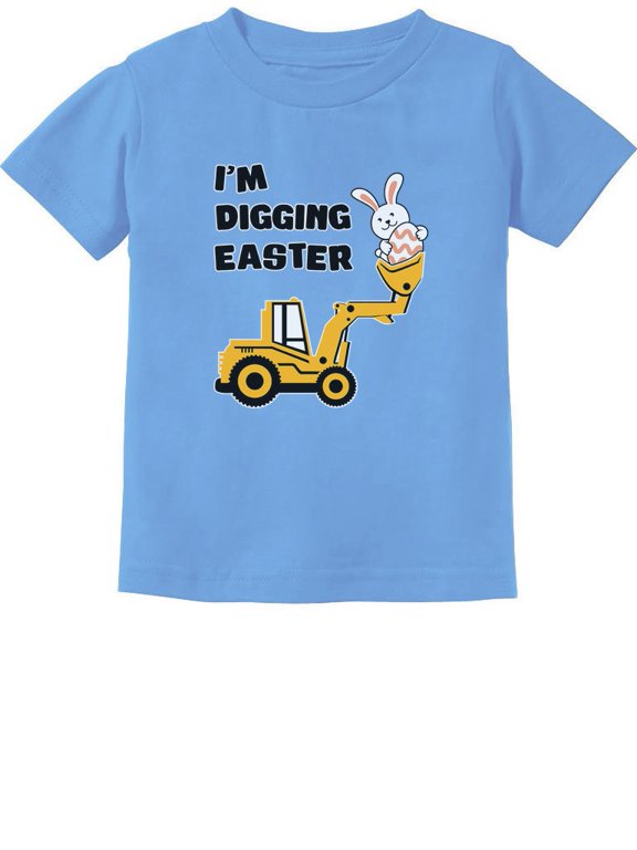 Boys Unisex Easter Holiday Shirts I'm Digging Easter Tractor Kids Happy Easter Party Shirts Easter Gifts for Boy Toddler Infant Kids T Shirt
