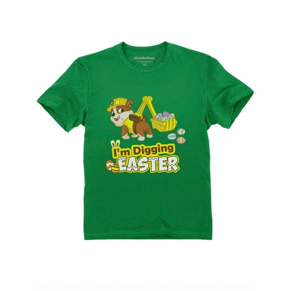 Tstars Boys Unisex Easter Holiday Shirts I'm Digging Easter Rubble Paw Patrol Kids Happy Easter Party Shirts Easter Gifts for Boy Toddler Kids T Shirt