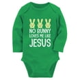 thumbnail image 1 of Tstars Boys Unisex Easter Holiday Shirts No Bunny Loves Me Like Jesus Happy Easter Party Shirts Easter Gifts for Boy Christian Baby Long Sleeve Bodysuit, 1 of 5