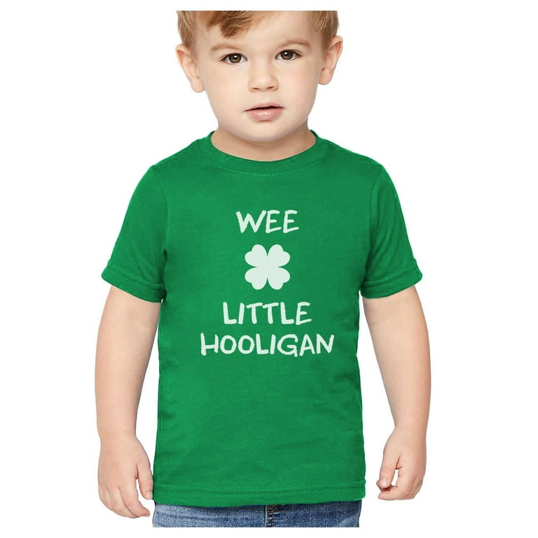 Wee Little Hooligan Shirt Kids Boys Funny St Patrick's Day T-Shirt Wee Little Hooligan Shirt Kids Boys Funny St Patrick's Day T-Shirt
