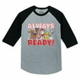thumbnail image 1 of Tstars Boys Unisex Gift for Kids Paw Patrol Always Ready Official Kids Birthday Party Gift 3-4 Sleeve Baseball Jersey Toddler Shirt, 1 of 6