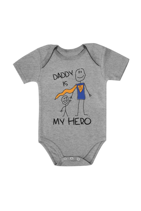 Boys Unisex Gifts for Dad Father's Day Shirts Daddy Is My Hero Super Dad Gift for Father from Son Daughter Cool Best Gift for Dad Cute Baby Shower Baby Bodysuit
