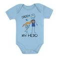 thumbnail image 1 of Tstars Boys Unisex Gifts for Dad Father's Day Shirts Daddy Is My Hero Super Dad Gift for Father from Son Daughter Cool Best Gift for Dad Cute Baby Shower Baby Bodysuit, 1 of 8