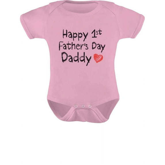 Tstars Boys Unisex Gifts for Dad Father's Day Shirts Happy First Father's Day Daddy Infant Gift for New Dad Baby Shower Cool Best Gift for Dad Baby Bodysuit