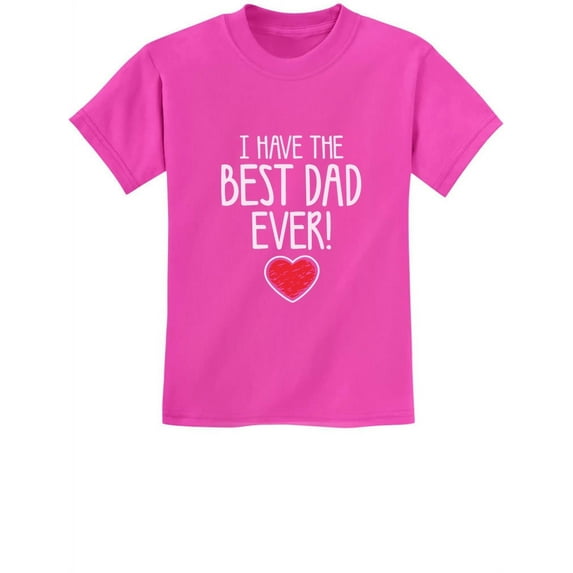 Tstars Boys Unisex Gifts for Dad Father's Day Shirts I Have the Best Dad Ever Tee Gift for Father from Son Daughter Cool Best Gift for Dad Kids T Shirt
