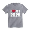 thumbnail image 1 of Tstars Boys Unisex Gifts for Dad Father's Day Shirts I Love Heart my Papa Cool Best Gift for Dad Children's Youth Kids T Shirt, 1 of 3