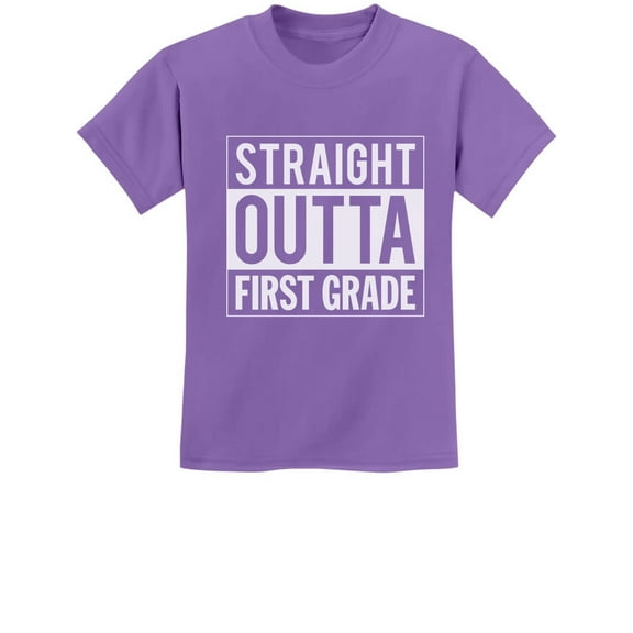Tstars Boys Unisex Graduation T Shirts for Kids Straight Outta 1st Grade Shirt First Grade Graduation Funny Graduation Shirts Youth Kids T Shirt