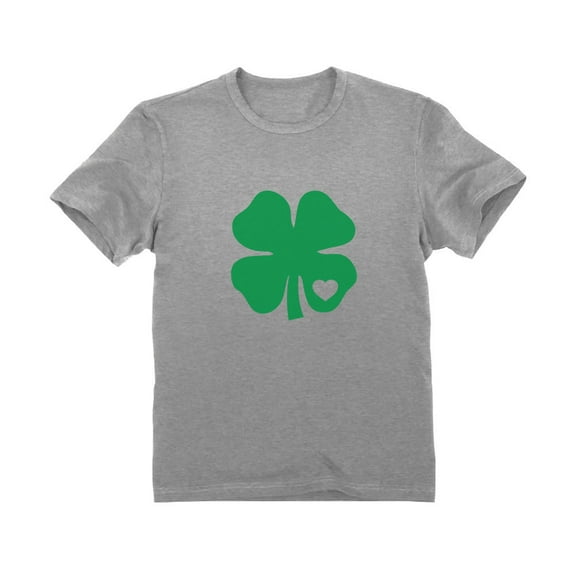 Tstars Boys Unisex Green Clover Heart St Patricks Irish Cute Shamrock Kids St Patricks Day Shirts Gift for Boys Irish Shirt Pride Proud Irish Youth Kids T Shirt