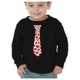 thumbnail image 1 of Tstars Boys Unisex Hearts Tie Valentine's Day Long Sleeve T Shirt, 1 of 6