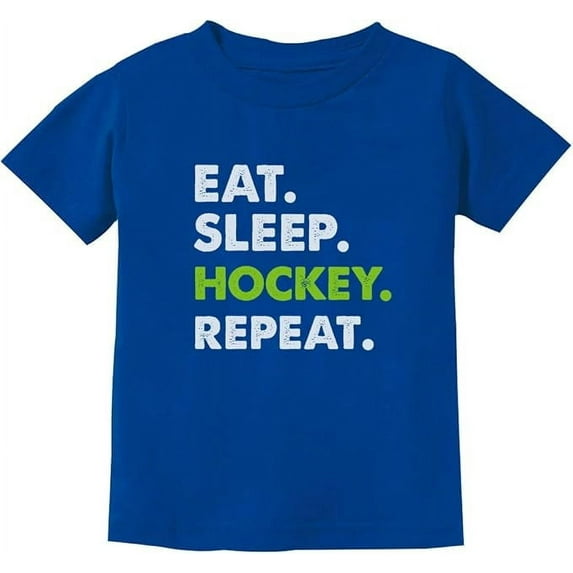 Tstars Boys' Hockey T-Shirt - Presents for Hockey Lovers Players - Youth Ice Hockey Gift - S, Blue