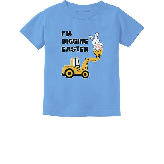 Tstars Boys Unisex I'm Digging Easter Tractor Kids T Shirt