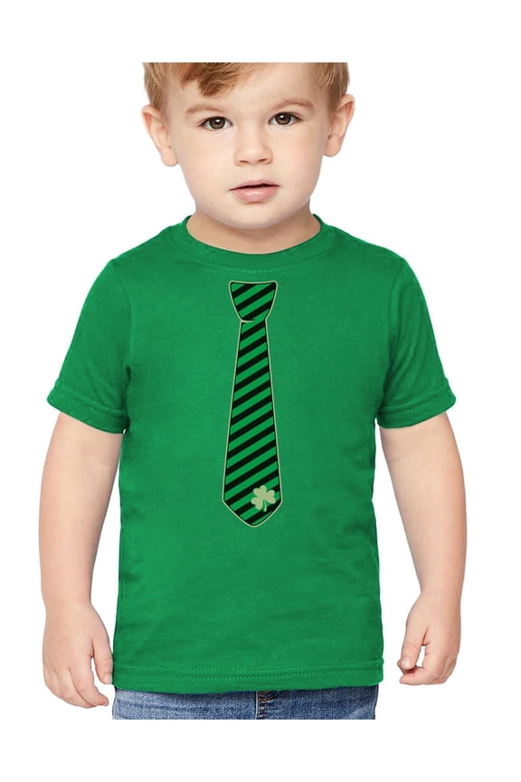 Boys Unisex Irish Clover Striped Tie Kids St Patricks Day Shamrock Shirts Gift for Boys Irish Shirt Pride Proud Irish Toddler Kids Graphic T Shirt