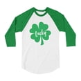 thumbnail image 1 of Tstars Boys Unisex Irish Lucky Clover Kids St Patricks Day Shirts Cute Gift for Boys Irish Shirt Pride Proud Irish Toddler Raglan 3-4 Sleeve Baseball Tee, 1 of 5