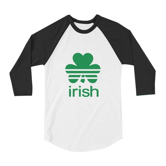 Tstars Boys Unisex Irish Shamrock St Patricks Day Clover Kids St Patricks Day Shirts Gift for Boys Irish Shirt Pride Proud Irish Toddler Raglan 3-4 Sleeve Baseball Tee
