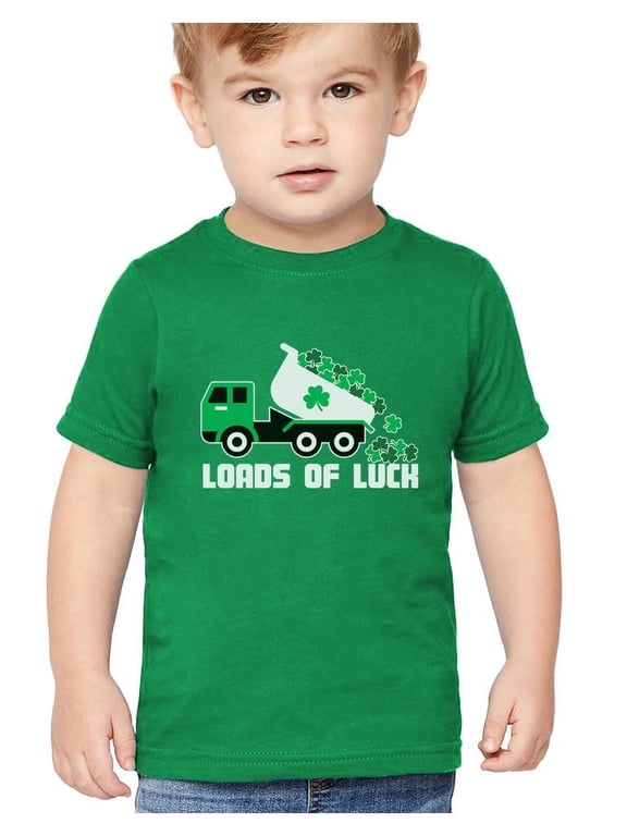 Boys Unisex Loads of Luck Gifts for Irish St Patricks Day Tractor Clover Kids St Patricks Day Shirts Gift for Boys Irish Shirt Pride Proud Irish Toddler Kids T Shirt