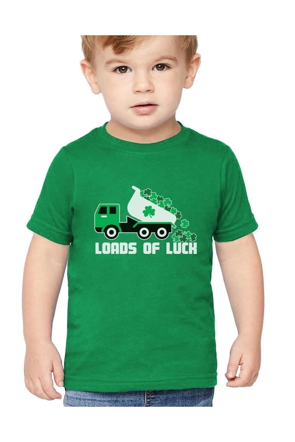 Boys Unisex Loads of Luck Gifts for Irish St Patricks Day Tractor Clover Kids St Patricks Day Shirts Gift for Boys Irish Shirt Pride Proud Irish Toddler Kids T Shirt