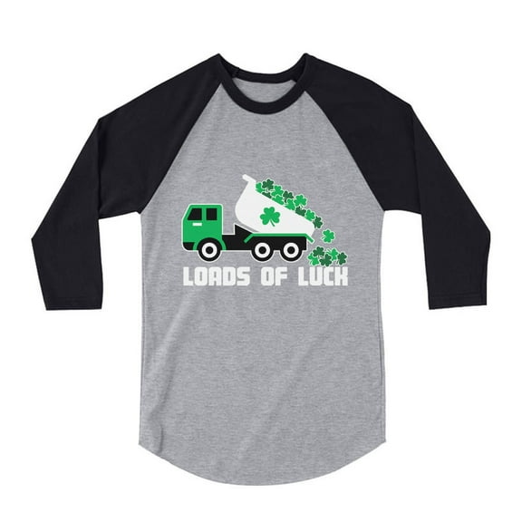 Tstars Boys Unisex Loads of Luck Gifts for Irish St Patricks Day Tractor Kids St Patricks Day Beautiful Shirts Gift for Boys Irish Shirt Pride Proud Irish 3-4 Sleeve Baseball Jersey Toddler Shirt