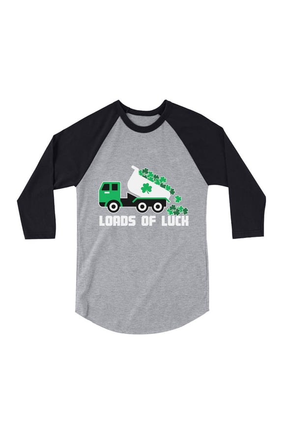 Boys Unisex Loads of Luck Gifts for Irish St Patricks Day Tractor Kids St Patricks Day Beautiful Shirts Gift for Boys Irish Shirt Pride Proud Irish 3-4 Sleeve Baseball Jersey Toddler Shirt