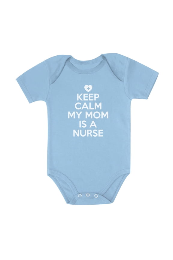 Boys Unisex Nurse Shirts Mothers Baby Shower Gift Keep Calm My Mom Is a Nurse Gift for Mommy Nurse Gifts Cute Newborn Party Baby Shower Bodysuit