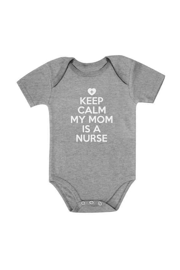 Boys Unisex Nurse Shirts Mothers Baby Shower Gift Keep Calm My Mom Is a Nurse Gift for Mommy Nurse Gifts Cute Newborn Party Baby Shower Bodysuit