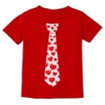 thumbnail image 1 of Tstars Boys Unisex Red Hearts Tie Valentine's Day Kids T Shirt, 1 of 7