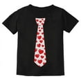 thumbnail image 1 of Tstars Boys Unisex Red Hearts Tie Valentine's Day Kids T Shirt, 1 of 7