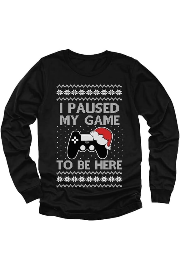 Boys Ugly Christmas Gamer Holiday Long Sleeve Shirt | Funny Gift for Kids & Youth