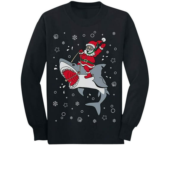 Tstars Boys Unisex Graphic Long Sleeve T-Shirt, Christmas Theme, Toddler