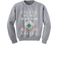 thumbnail image 1 of Tstars Boys and Girls Ugly Christmas Sweatshirt for Baseball Fans - Ho Ho Home Run Holiday, 1 of 6
