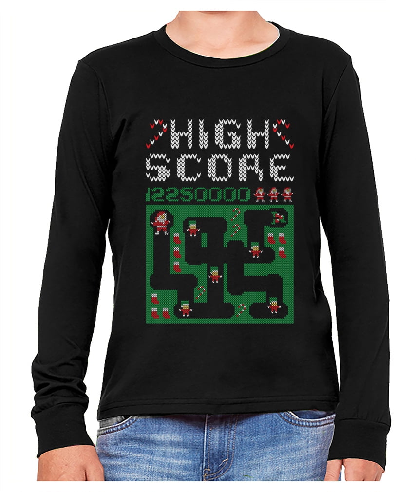 Geeky Christmas. Vintage Computer Game Ugly Sweater. Gamer. 