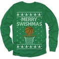 thumbnail image 1 of Tstars Big Boys Unisex Ugly Christmas Merry Swishmas Basketball T-Shirt, 1 of 6