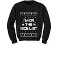 thumbnail image 1 of Tstars Boys Unisex Ugly Christmas Sweater I'm on the Nice List Kids Christmas Gift Funny Humor Holiday Shirts Xmas Party Christmas Gifts for Boy Toddler Kids Sweatshirt Ugly Xmas Sweater, 1 of 6