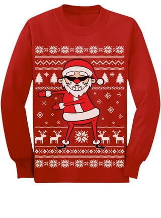  Enlifety Kids Ugly Christmas Sweater Girls Boys Funny Dog Xmas  Sweatshirt Cool Santa Claus Print Fleece Pullover Jumpers Fall Winter  Novelty 3D Graphic Tops Size 6-7: Clothing, Shoes & Jewelry