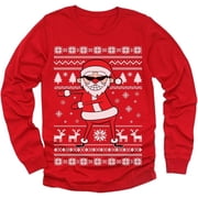 Tstars Toddler Boys Ugly Christmas Sweater Santa Claus, Long Sleeve TShirt