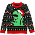 thumbnail image 1 of Tstars Boys Unisex Ugly Christmas Sweater Trex Dinosaur Dino Kids Christmas Gift Funny Humor Holiday Shirts Xmas Party Christmas Gifts for Boy Kids Sweater Ugly Xmas Sweater, 1 of 7