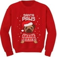 thumbnail image 1 of Tstars Unisex Boys Ugly Christmas Sweatshirt – Santa Paws Pug Dog Funny Holiday Shirt for Kids, 1 of 6