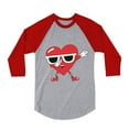 thumbnail image 1 of Tstars Boys Unisex Valentine's Day Cool Shirts for Kids Love Dabbing Heart Love Dab Valentine's Day Gift Idea for Boy 3-4 Sleeve Baseball Raglan Toddler Shirt, 1 of 7