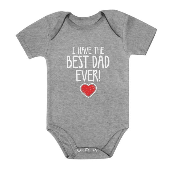 Tstars Boys Unisex Valentine's Day Love I Have the Best Dad Ever Gift for Father's Day Outfit Cute Gift Idea for Boy Infant Valentine's Baby Bodysuit