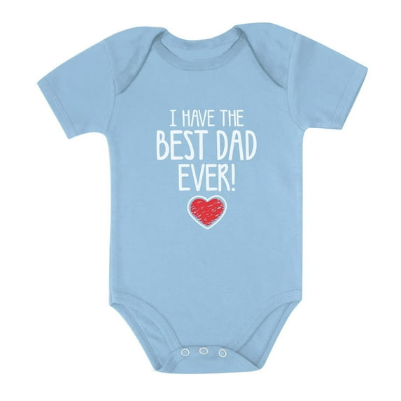 Tstars Boys Unisex Valentine's Day Love I Have the Best Dad Ever Gift for Father's Day Outfit Cute Gift Idea for Boy Infant Valentine's Baby Bodysuit