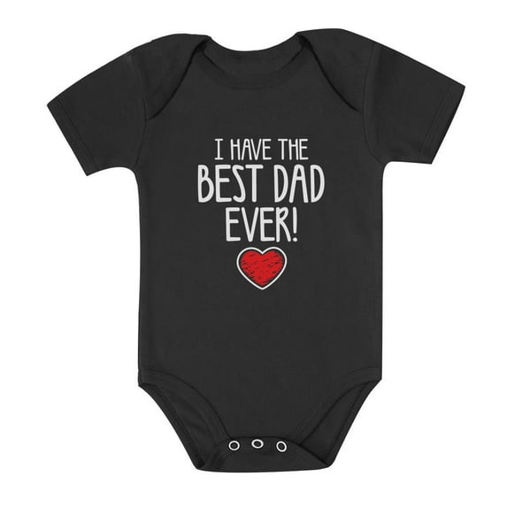 Tstars Boys Unisex Valentine's Day Love I Have the Best Dad Ever Gift for Father's Day Outfit Cute Gift Idea for Boy Infant Valentine's Baby Bodysuit