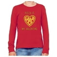 thumbnail image 1 of Tstars Boys Unisex Valentine's Day Shirts for Kids Love Pizza Is My Valentine Shirt Gift for Pizza Lovers Youth Gift Idea for Boy Kids Birthday Party Gift Long Sleeve T Shirt, 1 of 5