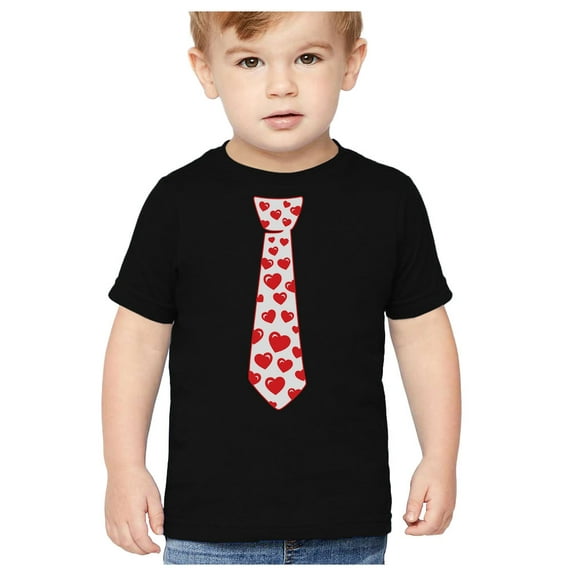 Tstars Boys Unisex Valentine's Day Shirts for Kids Love Red Hearts Tie Love Best Gift for Valentine's Day Cute Gift Idea for Boy Toddler Infant Kids T Shirt