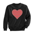 thumbnail image 1 of Tstars Boys Unisex Valentine's Day Shirts for Kids Love Red Striped Heart Love Valentine's Day Outfit Gift Idea for Boy Toddler Kids Express Love Sweatshirt, 1 of 7