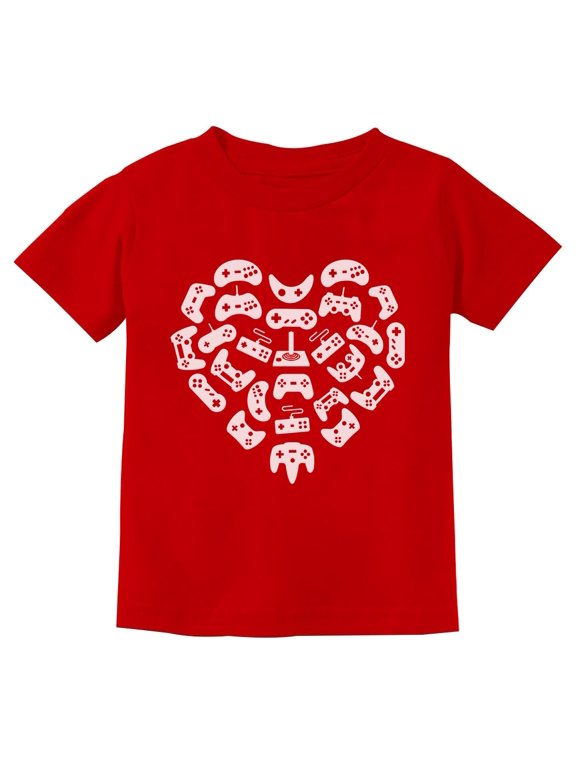 Boys Unisex Valentine's Day Shirts for Kids Love Funny Humor Shirt for Video Gamer Gift Idea for Boy Youth Kids T Shirt