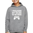thumbnail image 1 of Tstars Boys Video Game Hoodie - I Paused My Game to Be Here - Gamer Gift Hoodie - XL, Gray, 1 of 6