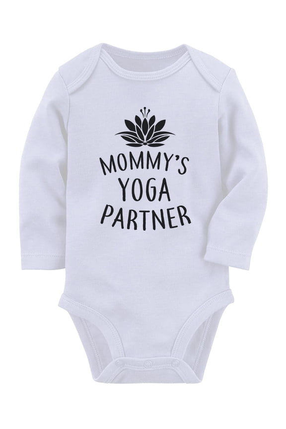 Boys Unisex Yoga Gifts Yoga Shirts Baby Yoga Mommy's Yoga Partner Mom and Baby Funny Humor Yoga Mom Yoga Tops Yoga Lovers Baby Long Sleeve Bodysuit